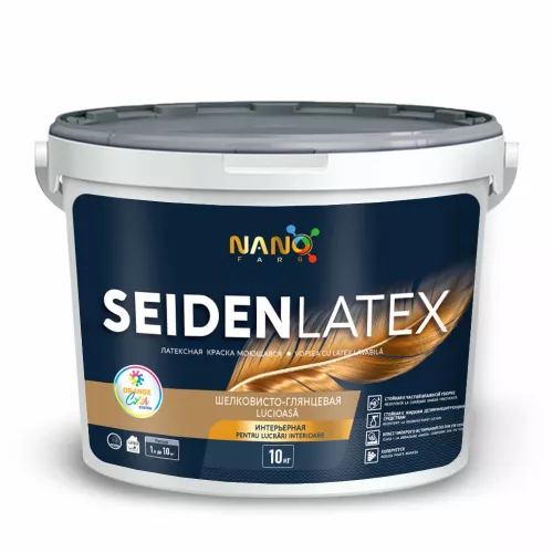 SEIDENLATEX Nanofarb vopsea latex lavabilă, lucioasă pentru lucrări interioare