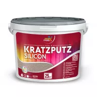 Tencuială decorativă siliconică Kratzputz 'Miel' Nanofarb