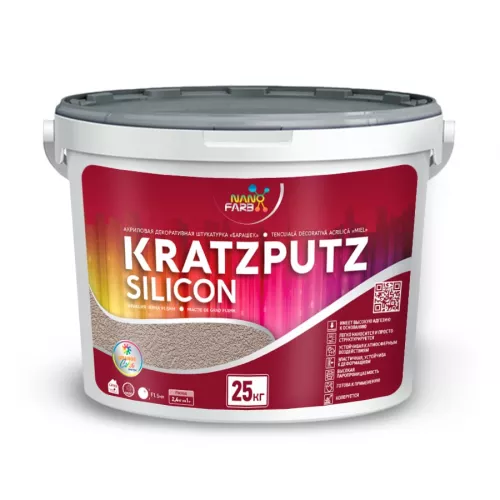 Tencuială decorativă siliconică Kratzputz 'Miel' Nanofarb