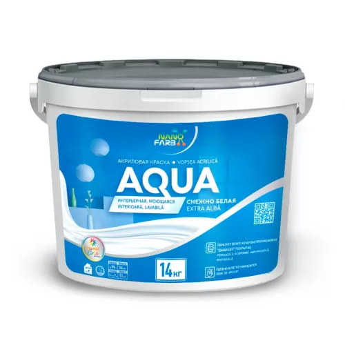AQUA Nanofarb vopsea acrilică interioară, lavabilă